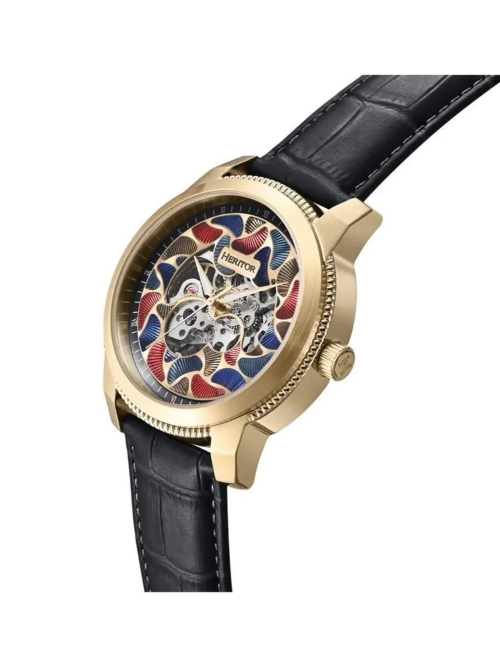 NWT Heritor Emmanuel Automatic Gold Dial Men's Watch